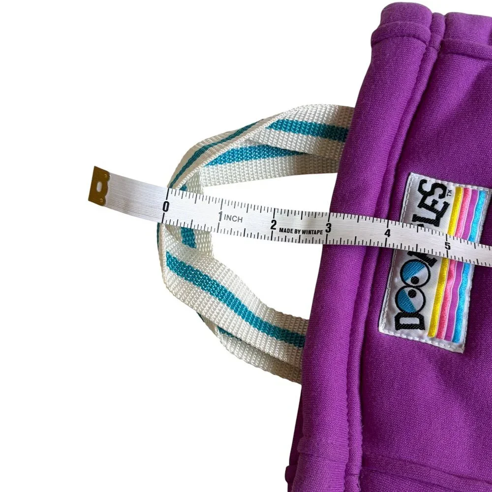 Dooffles Plush Stuffed Vintage 1980's Kid's Tote Bag (Purple)